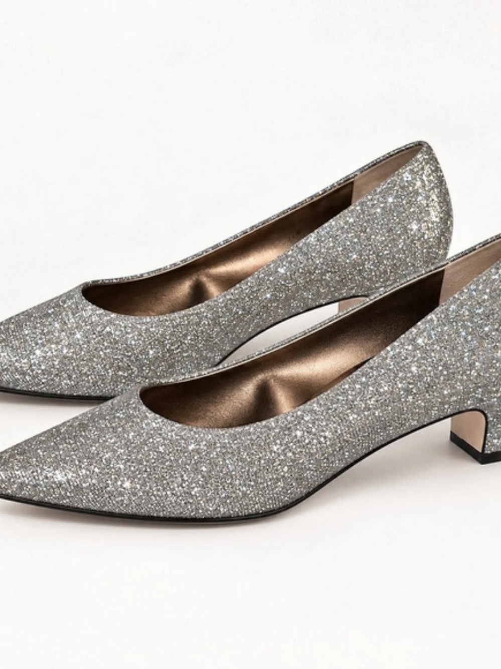 VANELi Astyr Silver Glitter Pointed Toe Pumps Size 10W